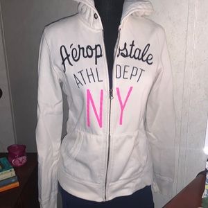 WOMENS OR JUNIORS AEROPOSTAL ZIP UP HOODIE SIZE LARGE.